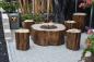 Preview: Elementi gas fire pit Manchaster set brown