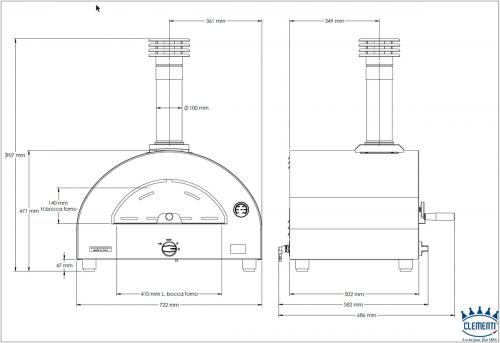 Clementi Gas-Pizzaofen Clementino