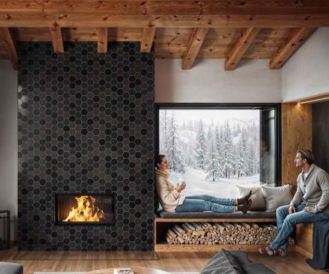 Preview: Brunner fireplace BKH 5.0 Flach 50-98 ST green