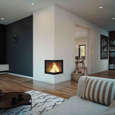 Preview: Brunner fireplace BKH 5.0 Eck 42-42-42 DTL green