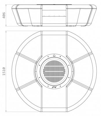Glammfire Fire Pit Circus Wood