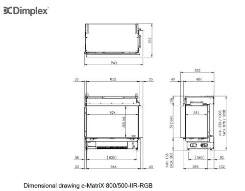 Elektrokamin Dimplex e-MatriX 800/500 IIR