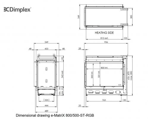 Elektrokamin Dimplex e-MatriX 800/500 ST