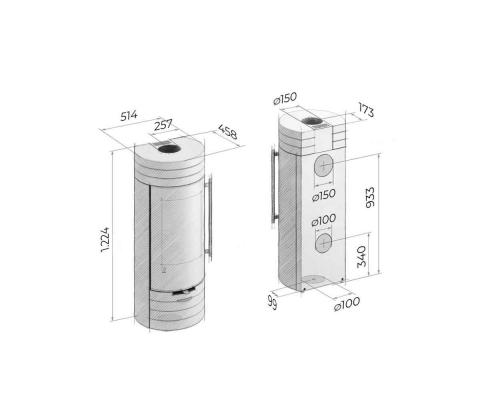 Preview: Kaminofen Drooff Aprica 2 Trend SP