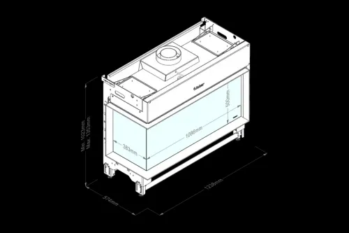 Faber gas fireplace Matrix-Hybrid 1050-500-2