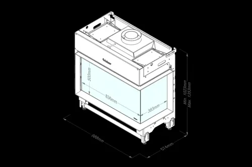 Faber gas fireplace Matrix-Hybrid 800-500-2