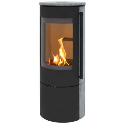 H&M Kaminofen EVO 2.1 schwarz mit Naturstein