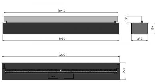 Preview: Automatik Bioethanol-Einbaubrenner Burner 2000 Etronic von Infire