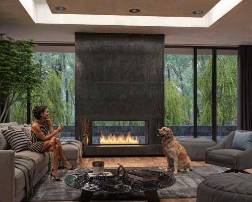 Preview: Automatik Bioethanol-Einbaukamin 2side 1200 Etronic von Infire