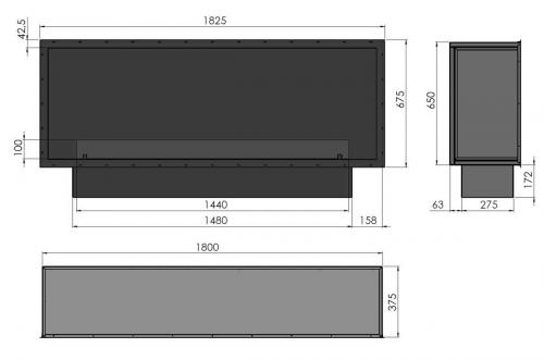 Preview: Automatik Bioethanol-Einbaukamin Inside 1800 Etronic von Infire