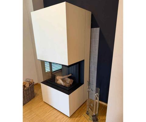 Preview: Kaminofen Ares Lager in weiß von Spartherm Living Fire