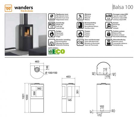 Wanders gas stove Balsa 100