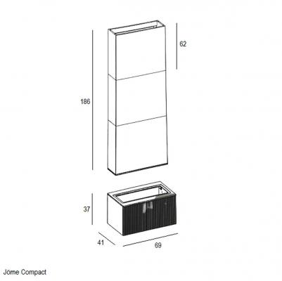 Elektrokamin Jörne Compact von Xaralyn