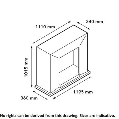 Electric fireplace Xaralyn Nero Optimyst