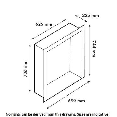 Bioethanol-Einbaubox L Steindekor von Xaralyn