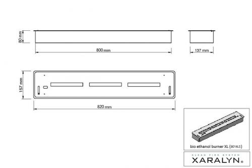 Bioethanol-Einbaubrenner XL-Rand von Xaralyn