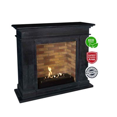 Preview: Ethanol fireplace Xaralyn Kos Stone Anthracite with stone decor
