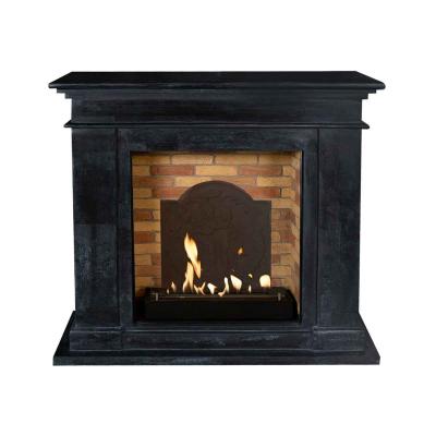 Ethanol fireplace Xaralyn Kos Stone Anthracite with Medaillon