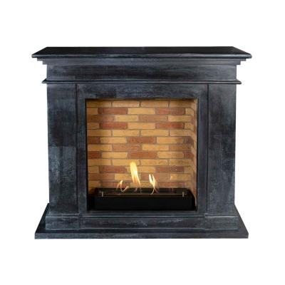 Preview: Ethanol fireplace Xaralyn Kos Stone Anthracite with stone decor