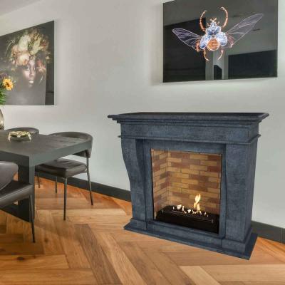 Preview: Xaralyn Bioethanolkamin Kreta Stein anthrazit mit Steindekor