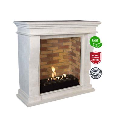 Preview: Xaralyn Bioethanolkamin Kreta Mini Steindekor weiß