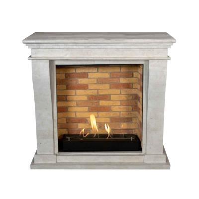 Xaralyn Bioethanolkamin Kreta Mini Steindekor weiß poliert