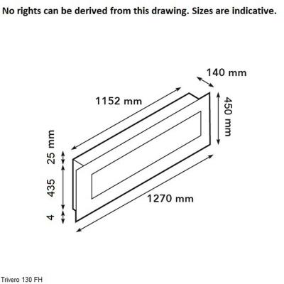 Electric built-in fireplace Xaralyn Trivero 130 FH