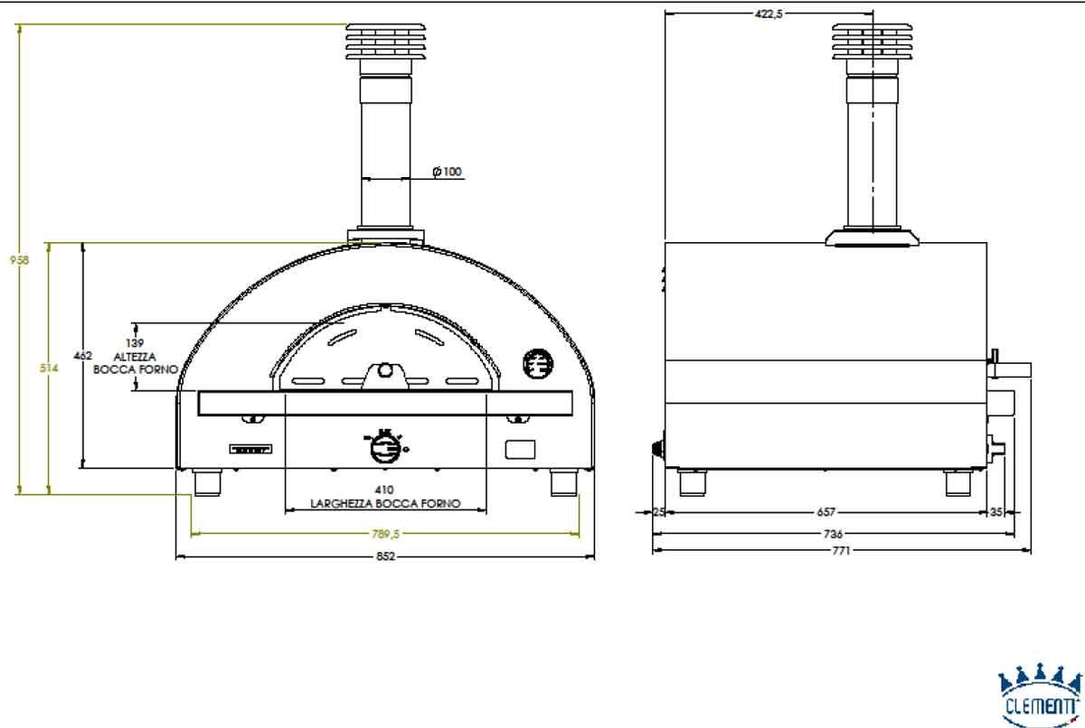 Clementi Gas-Pizzaofen Remida Plus