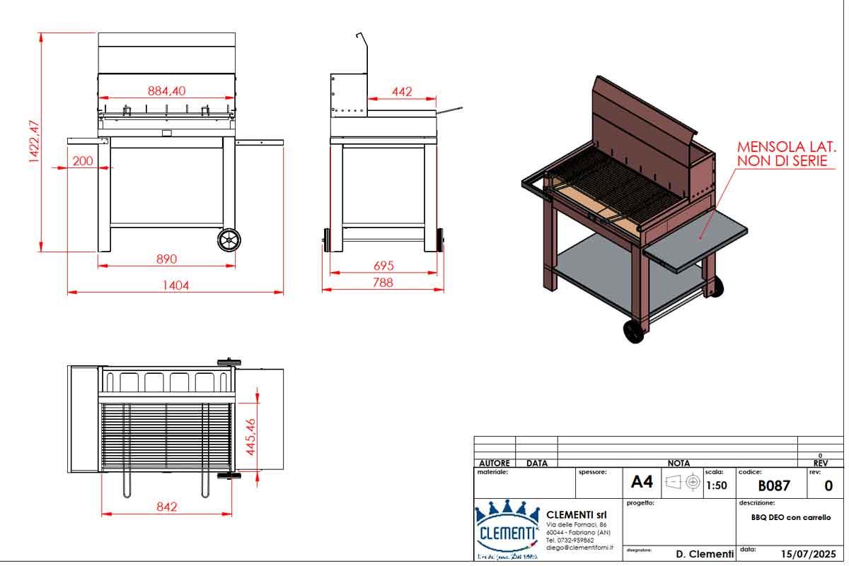 Clementi Holzgrill Deo