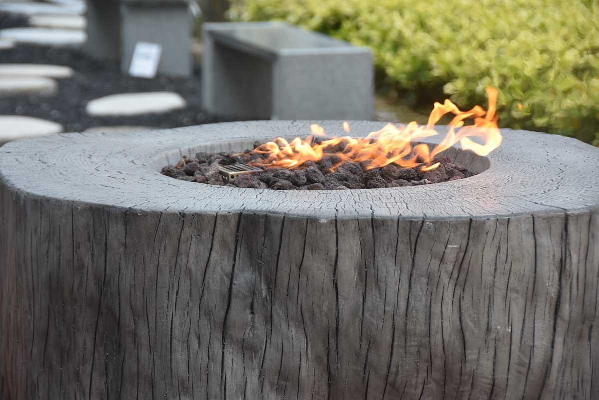 Elementi gas fire pit Manchaster grey