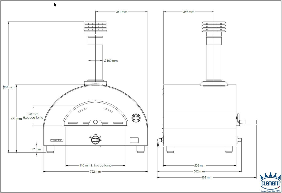 Clementi Gas-Pizzaofen Clementino