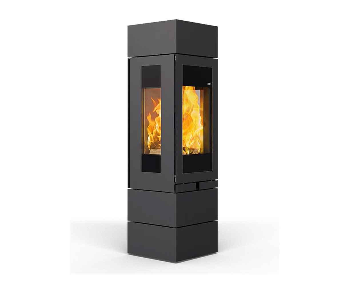 Kaminofen Skantherm Elements 400 3 Seiten mit 2 Zusatzmodulen