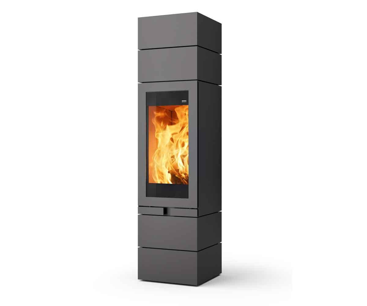 Kaminofen Skantherm Elements 400 Front mit 3 Zusatzmodulen