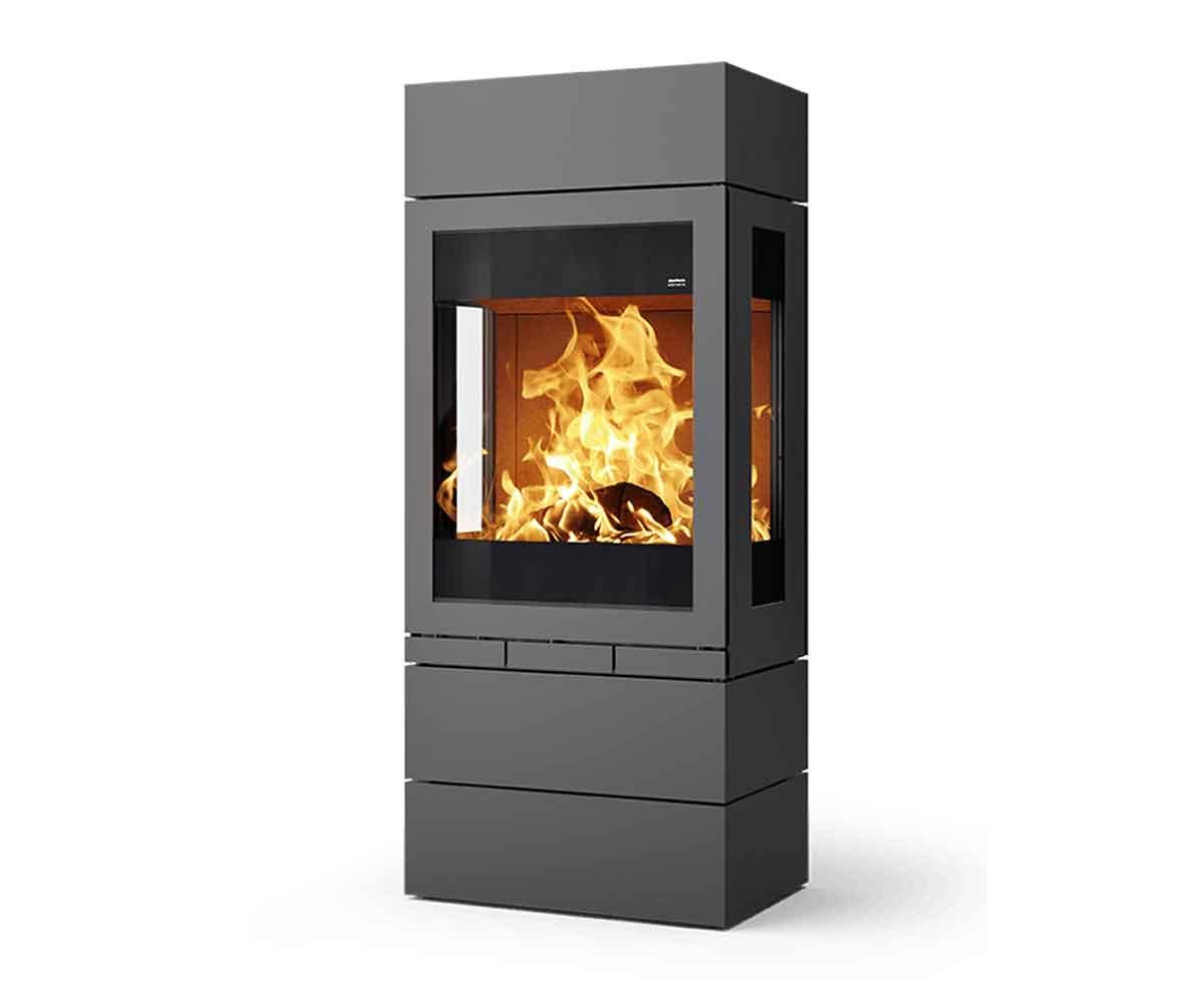Kaminofen Skantherm Elements 603 3 Seiten mit 2 Zusatzmodulen