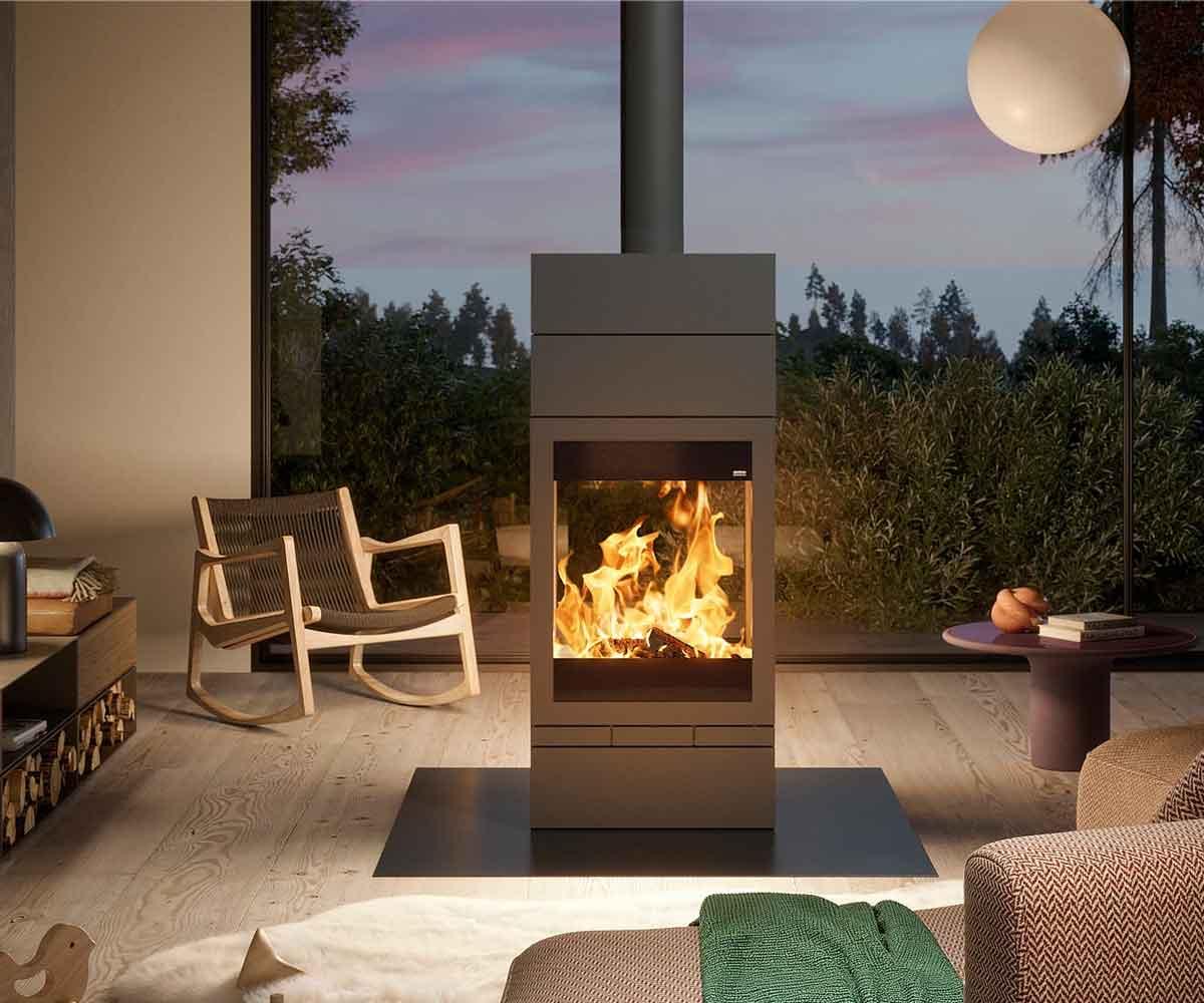 Kaminofen Skantherm Elements 603 Tunnel mit 3 Zusatzmodulen
