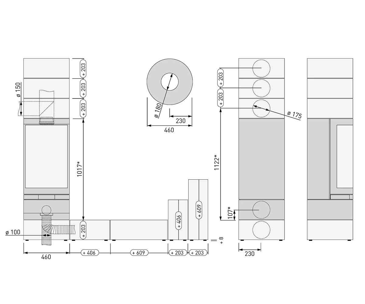 Kaminofen Skantherm Elements Rund