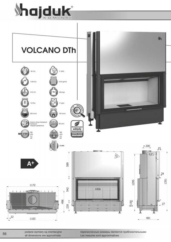 Kamineinsatz Hajduk Volcano DTh