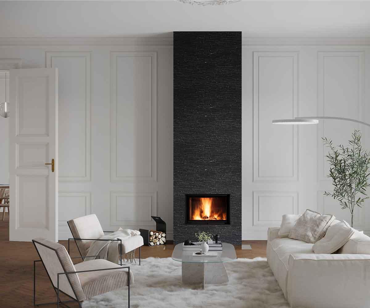 Brunner fireplace BKH 5.0 Flach 42-66 DT green