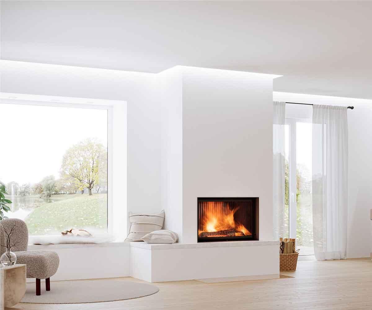 Brunner fireplace BKH 5.0 Flach 50-82 ST green