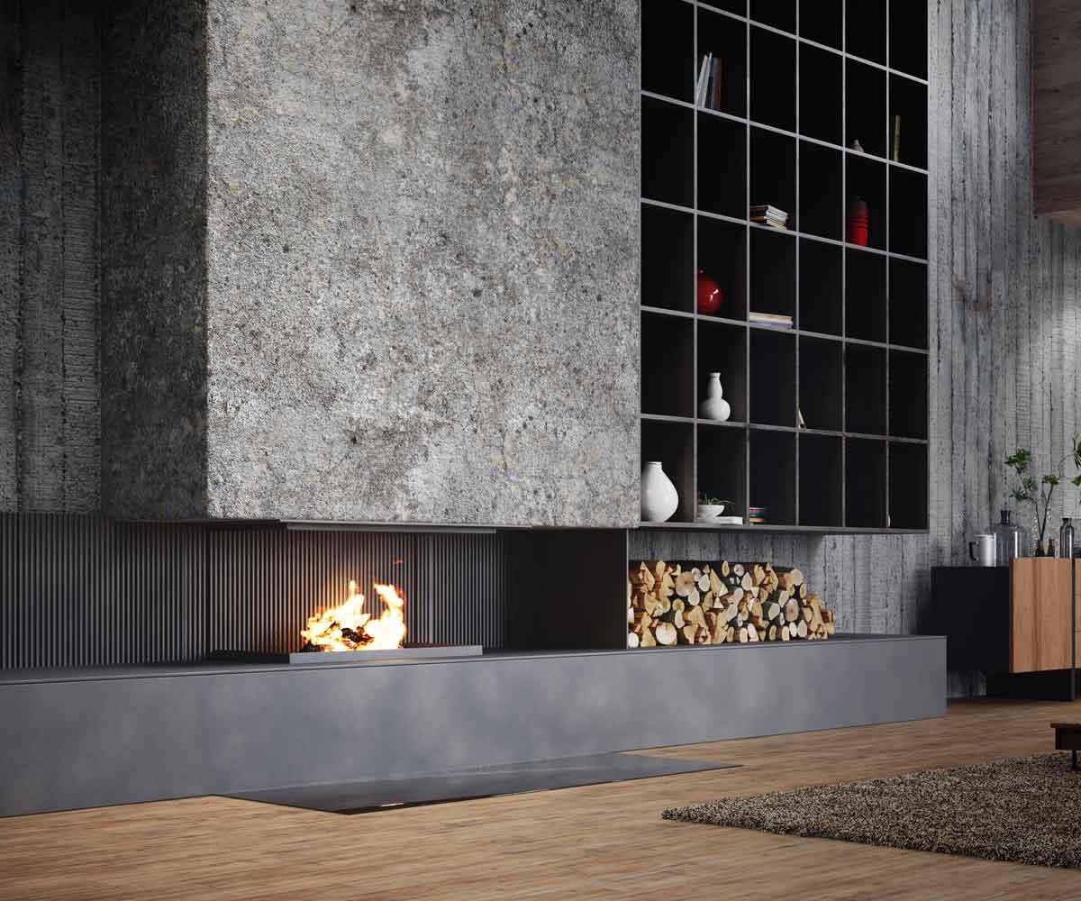 Brunner open fireplace Panorama Urfeuer® 50/44/88/44