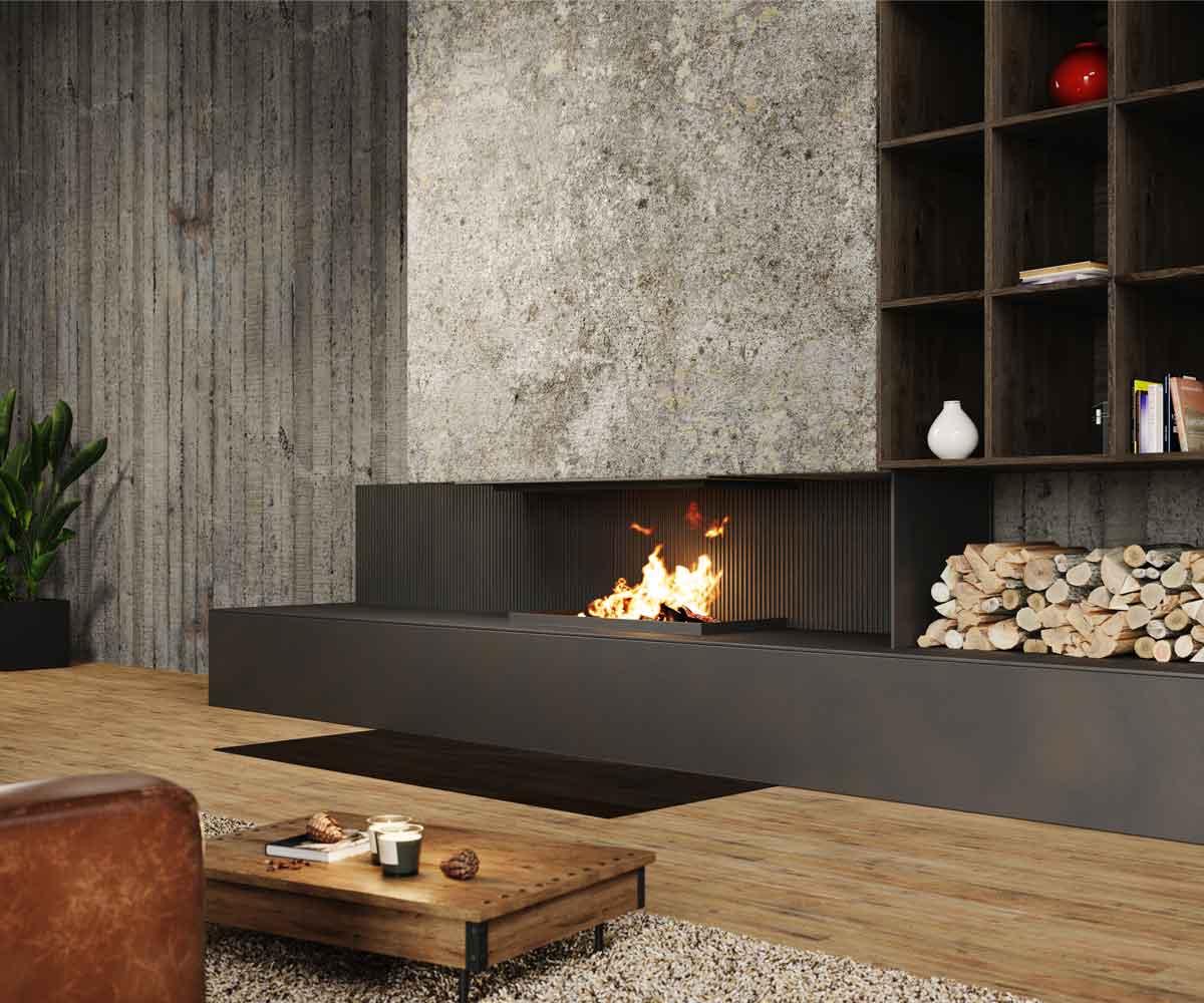 Brunner open fireplace Panorama Urfeuer® 50/44/88/44