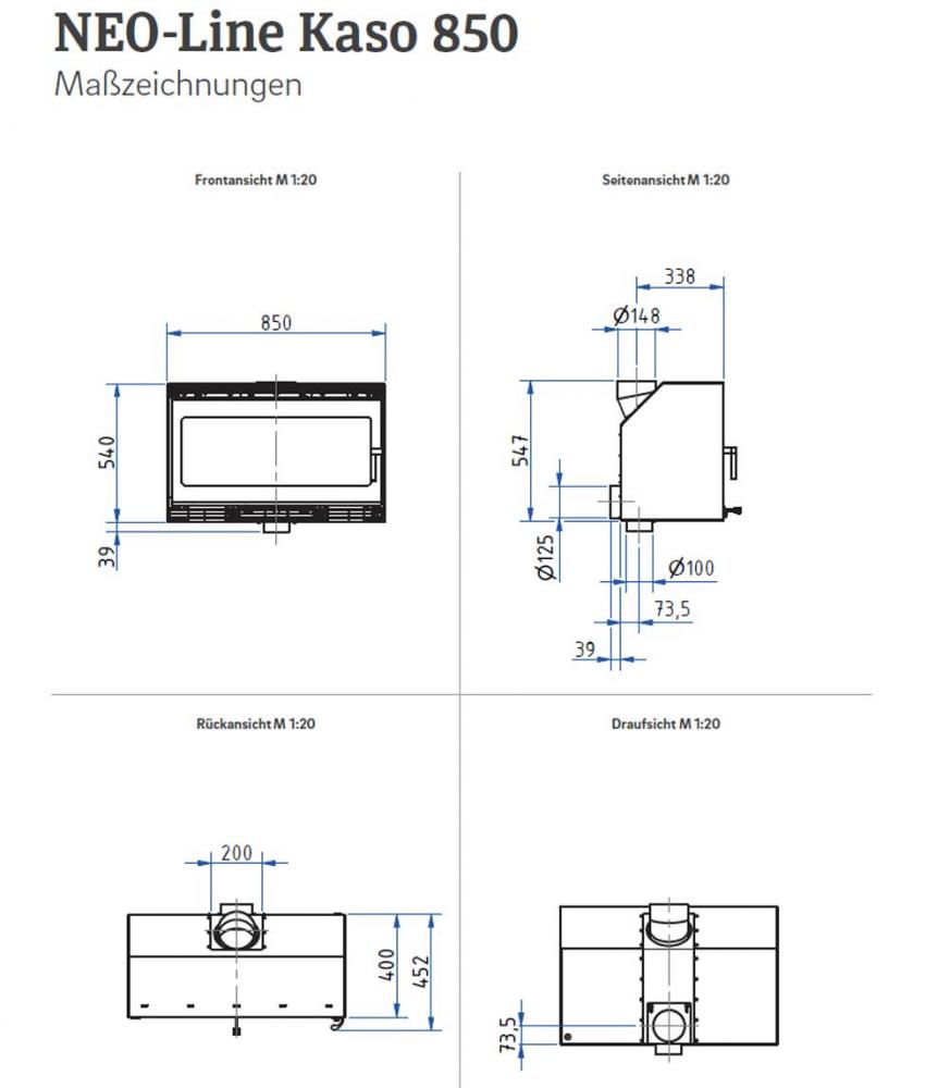 Kaminkassette Kaso 850 von Camina-Schmid
