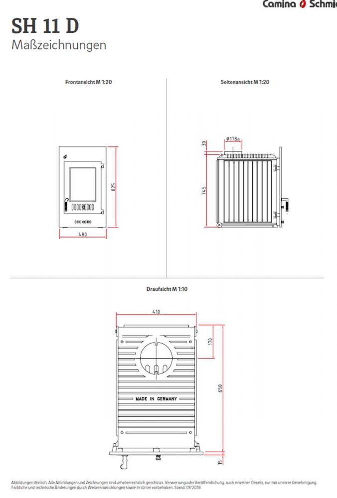 Heizeinsatz Camina-Schmid SH 11 D