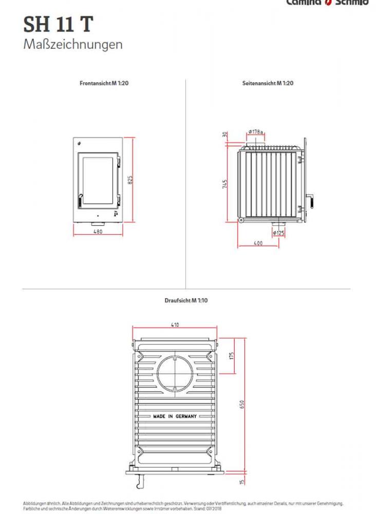 Heizeinsatz Camina-Schmid SH 11 T