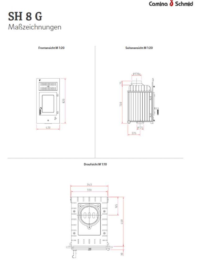 Heizeinsatz Camina-Schmid SH 8 G