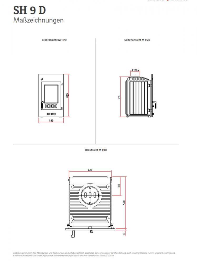 Heizeinsatz Camina-Schmid SH 9 D
