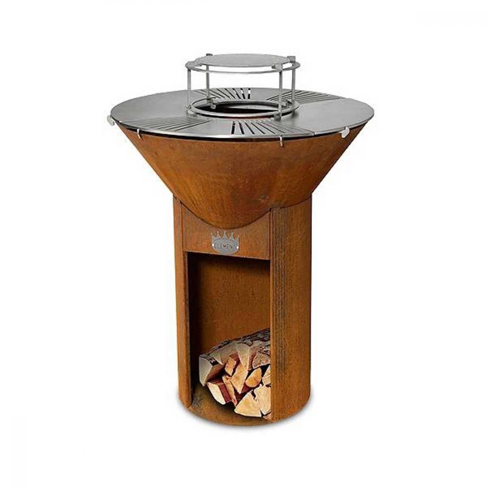 Clementi Holzkohlegrill Icon 80 mit Schlitzen und Grill