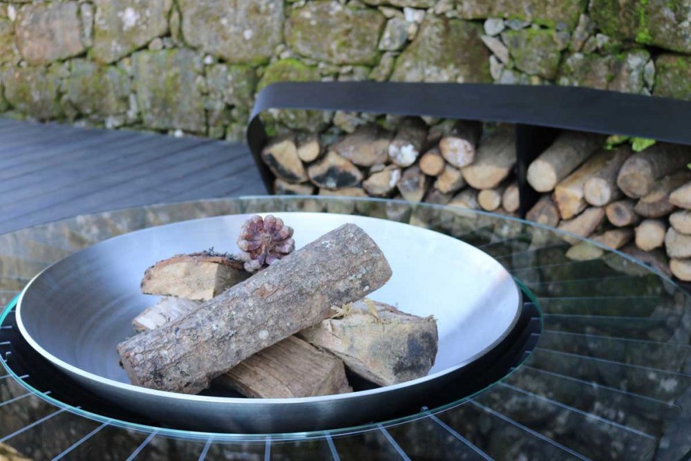 Glammfire Cosmo 13 wood fire pit with glass