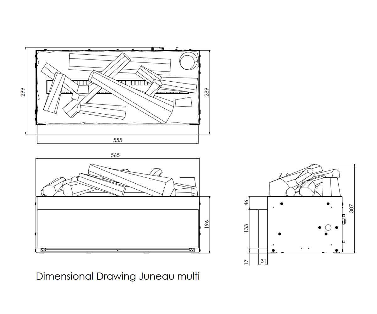 Elektrofeuer Dimplex Cassette Juneau Multi Optimyst