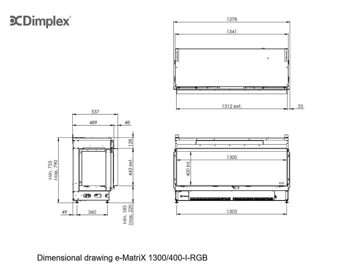 Electric Fireplace Dimplex e-MatriX 1300/400 I
